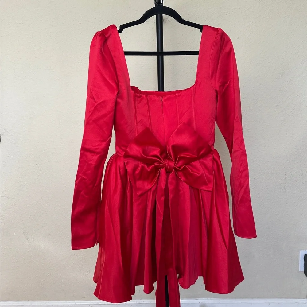 House of CB Red Long Sleeve Dress - Picture 9 of 11